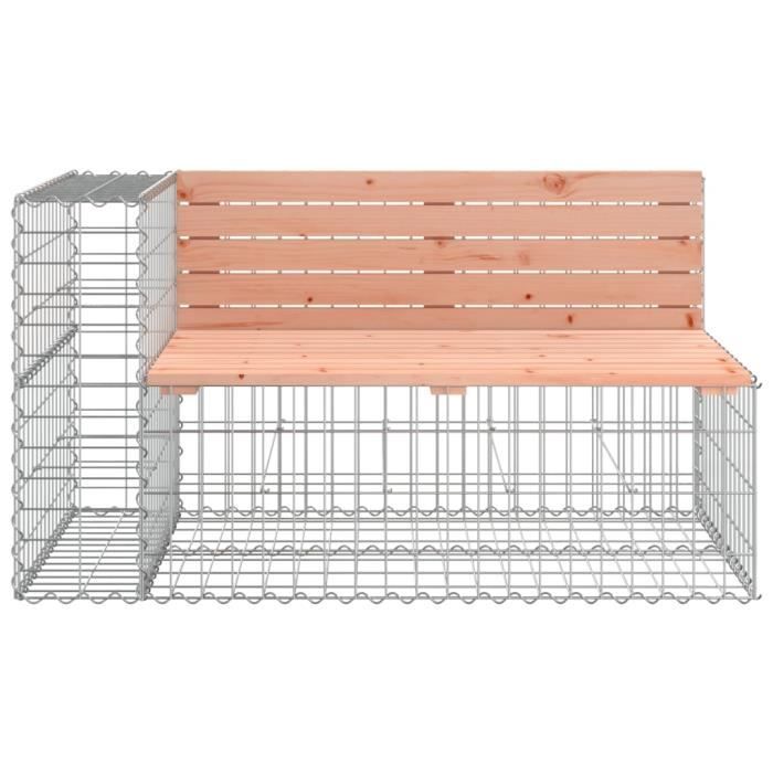 VidaXL Garden Bench Design Gabion 122x71x65.5 Cm Solid Douglas Wood 834384