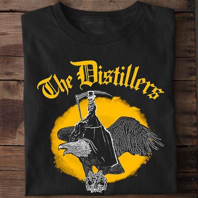 Редкая футболка The Distillers Band Подарок для фаната Черная S-4XL Унисекс