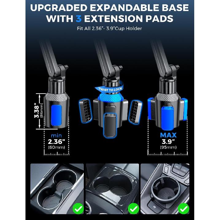 eSamcore Cup Holder Tablet Mount for Truck, Car Tablet Holder, iPad Stand