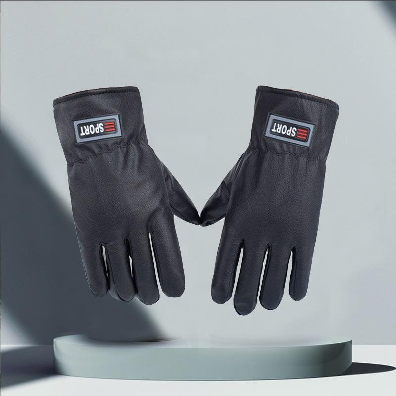 Новые зимние мужские перчатки из искусственной оленьей кожи, большие хлопковые перчатки для улицы, перчатки для езды, утолщенные, теплые, велосипедный прилавок