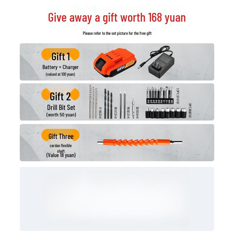 Многофункциональный набор инструментов электрика с дрелью и отвертками