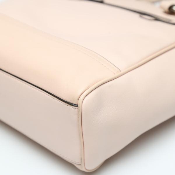 COACH Diagonal 2WAY Handbag leather pink Women Used