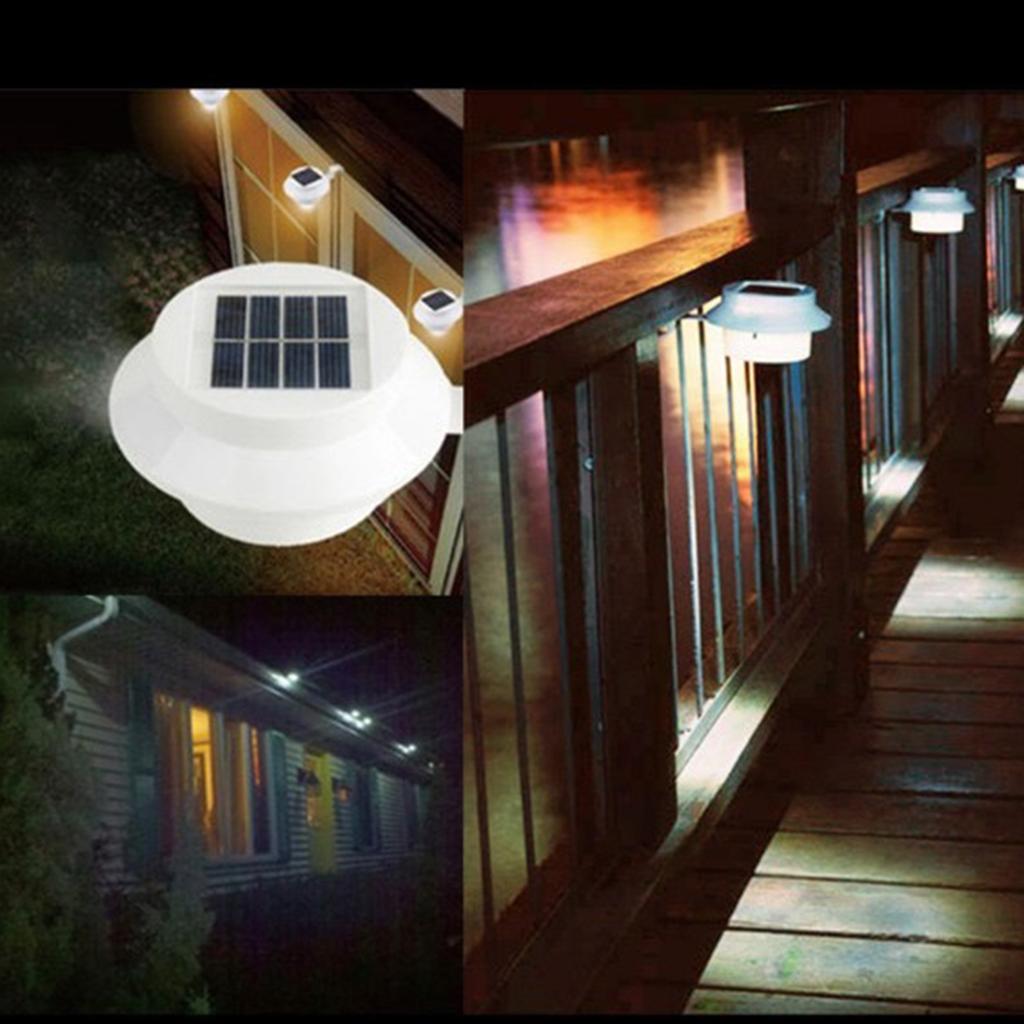 LED Solar Light Lamp Outdoor Garden Yard Wall LED Light Gutter Fence Wall Lampand and Bracket