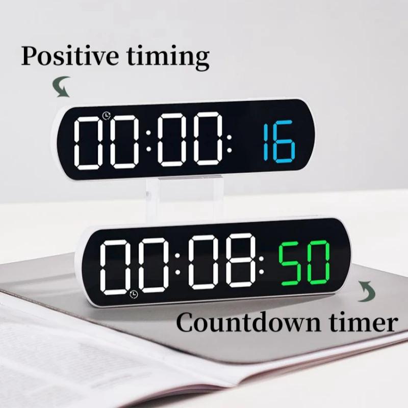 Voice Control Digital Alarm Clock with Temperature Display, Dual Alarm, Night Mode, 12/24H LED Desk Clock for Bedroom Office