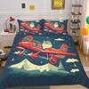 3D Microfiber Fabric Christmas Bedding Set Santa Claus Quilt Cover Pillowcase 2 or 3 EU220 * 240 Full-size Quick Drying Easy Cleaning Home Decoration