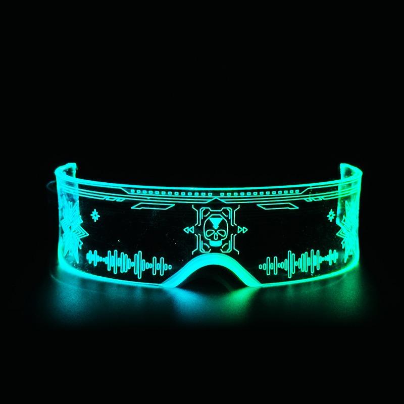 Панк Цыганская Технология LED Светящиеся Очки Электрический Музыкальный Фестиваль Вспышка KTV Бар Вечеринка Очки