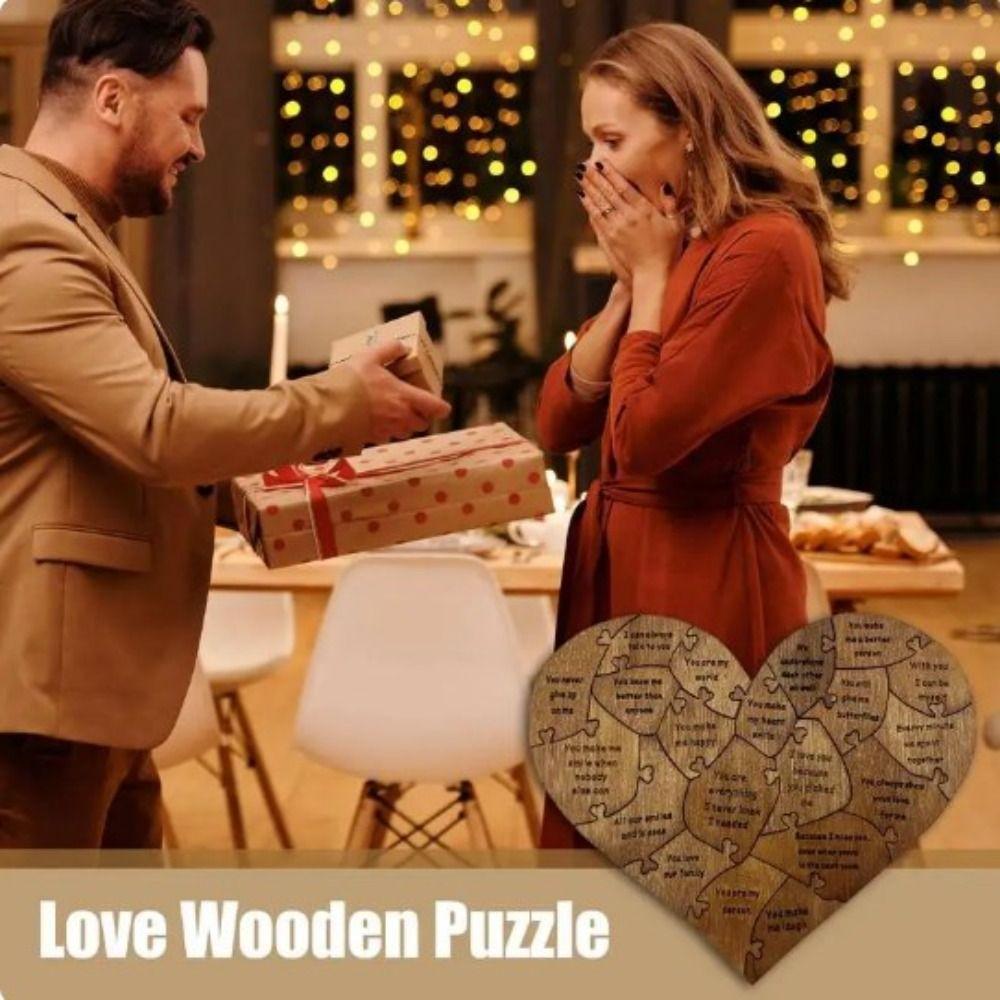 20 причин любви деревянная головоломка с деревянной коробкой День святого Валентина памятный подарок для нее/него