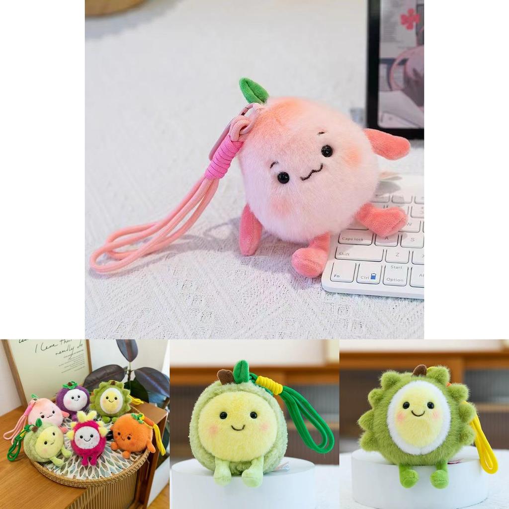 Fruit Plush Toy Mango Dragon Fruit With Soft Short Fleece For Kid Gift Collection