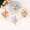 Colorful Flower Embroidery Kit DIY Embroidery Set Home Decor Cross Stitch Set  Adults