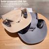 Fishermen Hat with Solar USB Charging Fan Waterproof Coating Mesh Top Wide Brim Summer Outdoor Hiking Hat