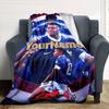 Mbappe Personalized Text Blanket Gift Customizable Blanket Durable Comfort Perfect for Office Sofa Living Room Home Decor Four Seasons Universal