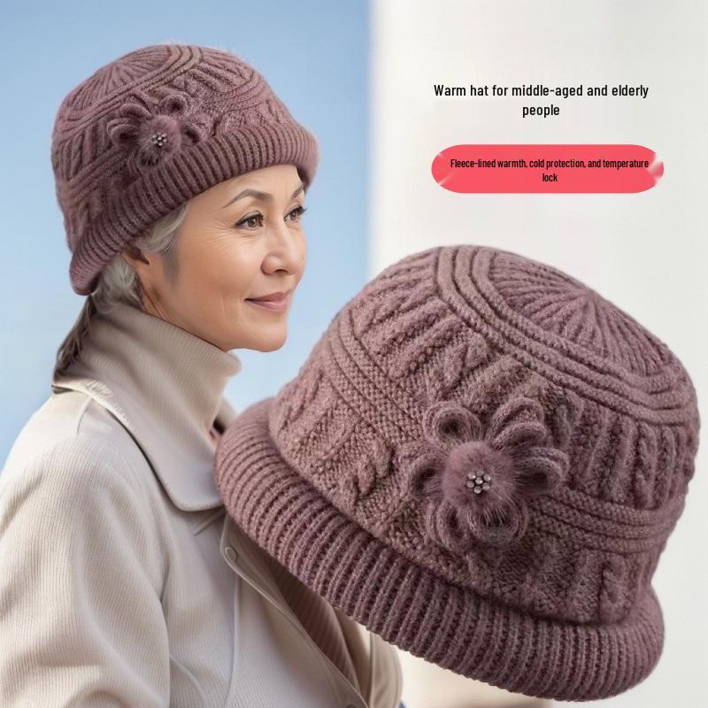 Winter Wool Knitted Hat and Scarf Set for Women - Fleece-Lined, Thick, Cold-Proof, Ear Protection.