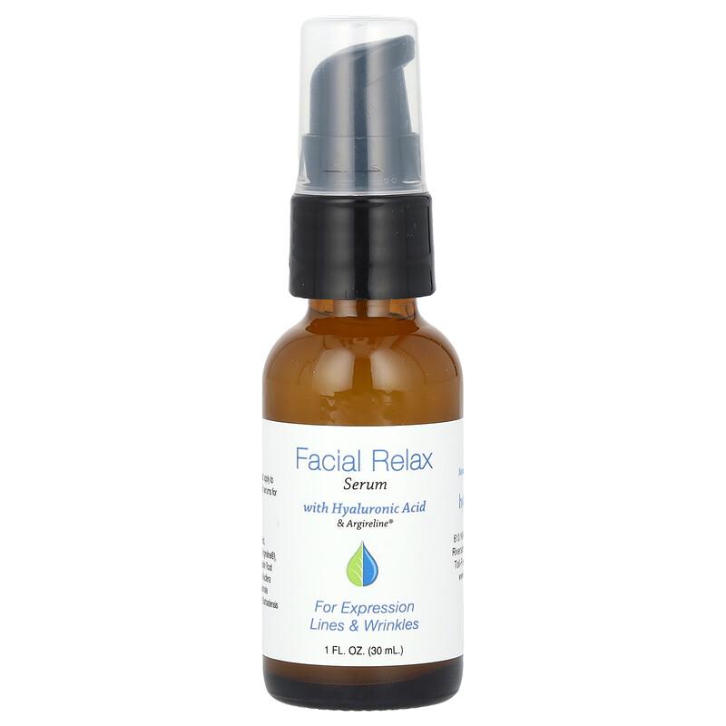 Facial Relax Serum with Hyaluronic Acid & Argireline, Fragrance Free, 1 fl oz (30 ml)