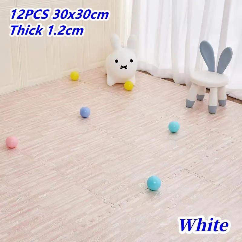 12 ШТ. спортивные и игровые коврики Татами Пазл-коврик Пенные игровые коврики Спортзал для малышей Игровой коврик Игровой центр для активности ребенка Пазл-коврик Коврик для пола с текстурой под дерево
