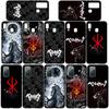 Чехол для телефона Samsung Galaxy S24 S23 iPhone 15 14 Xiaomi Redmi Note 13 12 11 8 10 9 Pro S22 S20 FE Max X XR OPPO A15 Huawei Berserk Guts аниме-чехол