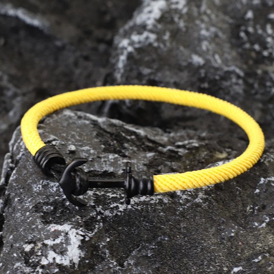 Men Bracelet Anchor 4mm Milanese Rope Braclet Outdoor Sports Beach Surf Nautical Wrist Guard For Male Hand Jewelry Pulseria