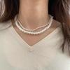 European American Minimalist Multi-layer Vintage Pearl Necklace for Women