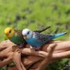Miniatures Bird Figurines Educational Parrot Ornament Animal Sculpture Budgerigar Toy  Tabletop