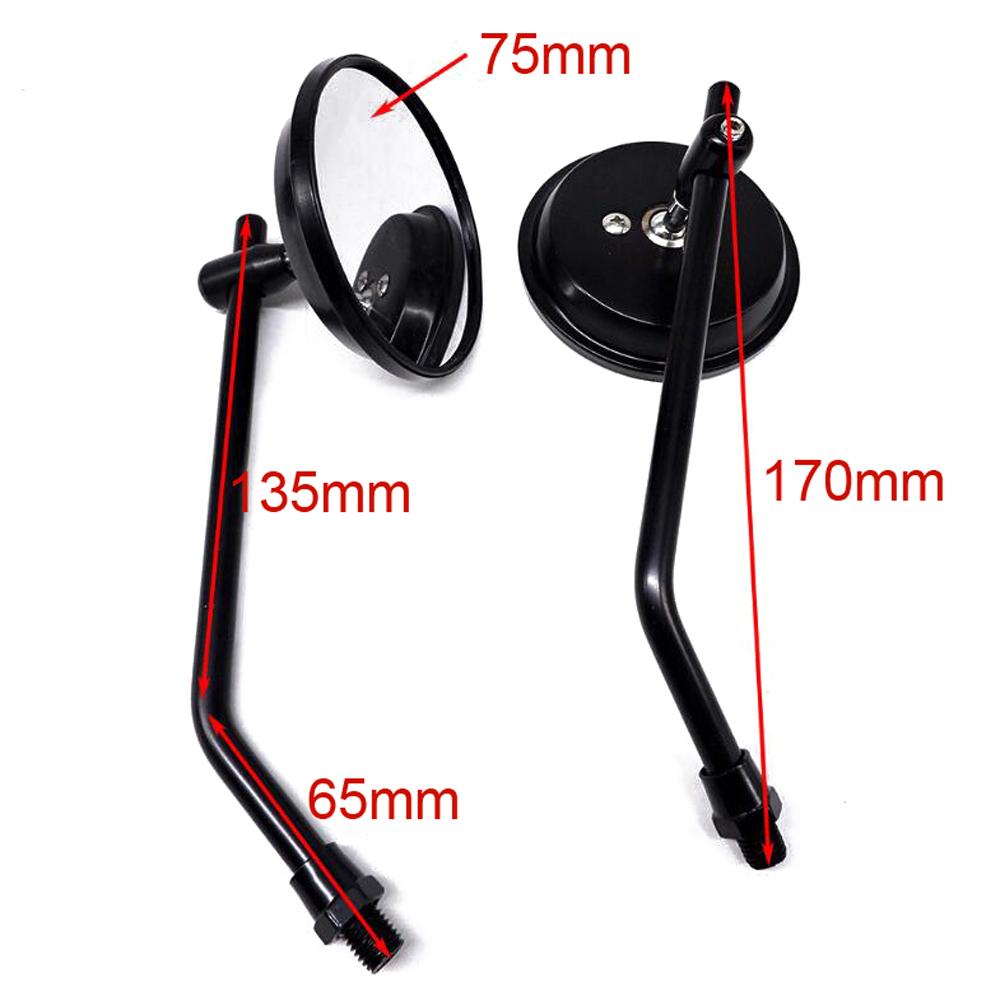 Зеркало заднего вида для мотоцикла, универсальные выпуклые зеркала заднего вида, поддержка вращения на 360 градусов для M10