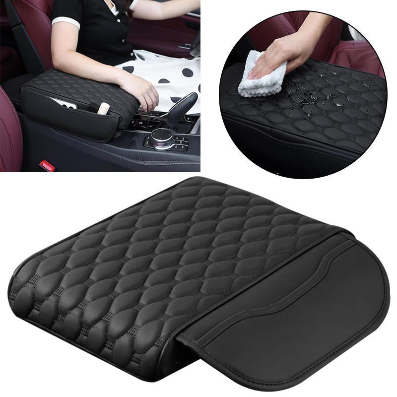 Кожаный универсальный чехол для подлокотника автомобиля, центральная консоль, защитная накладка на подлокотник, кожаный ящик для консоли автомобиля