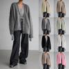 Womens Oversized Shaggy Cardigan Sweaters Fall Fashion Open Front Knit Long Sleeve Button Cardigans