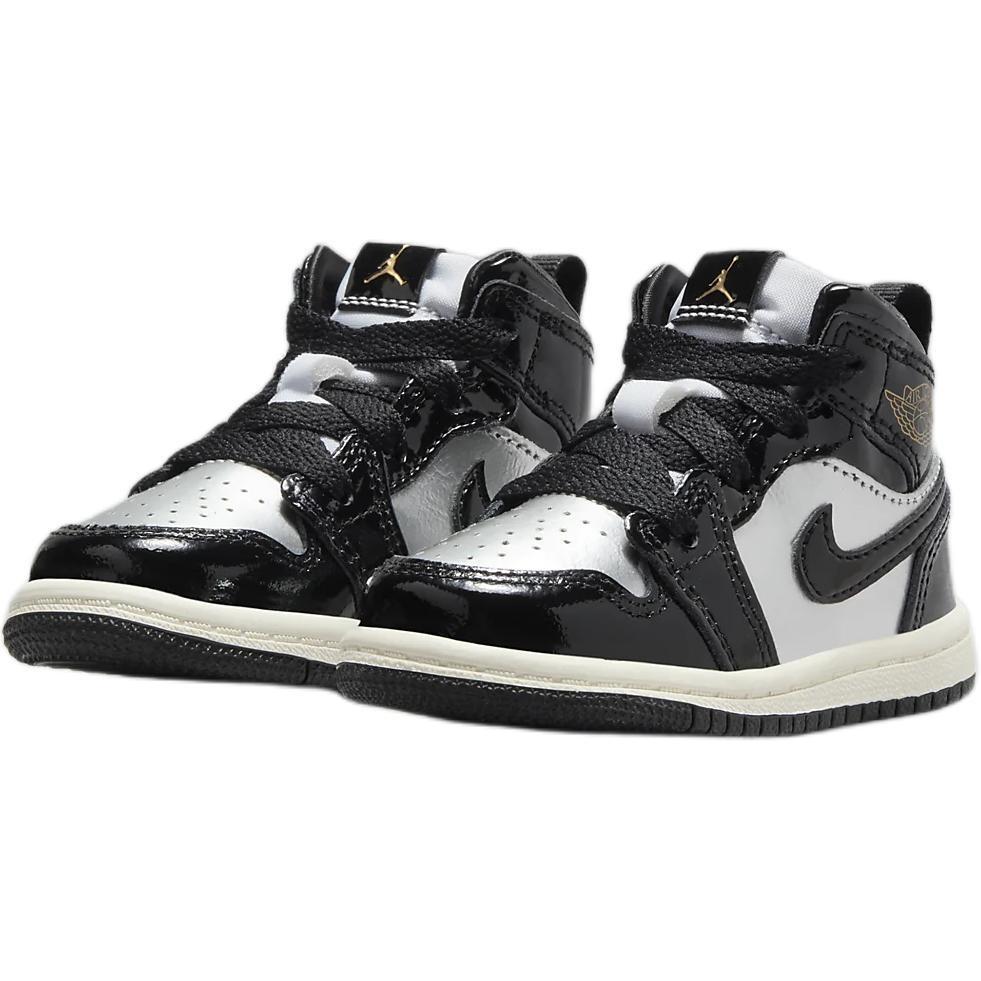 (TD) Air Jordan 1 Mid SE 'Black Metallic Silver Gold' Baby FZ3939-001