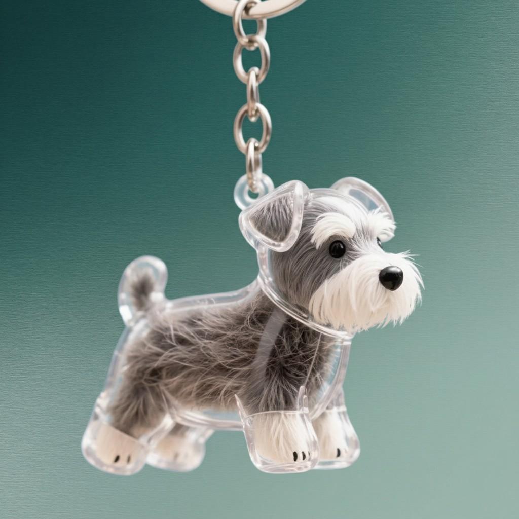 Dog Keychain, 3 Units, for Storing Pet Hair, Cat Hair Keepsake, Pet Hair Memorial Capsule Pendant, Transparent Commemorative Keychain for Lovers of