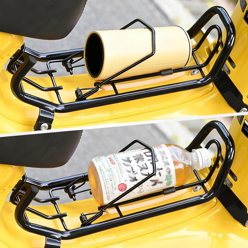 YASICA Center Carrier/Luggage Rack for Honda Cross Cub, Super Cub CC110, and CC50, Special Motorcycle Carrier, Black, 34.5x15x13cm