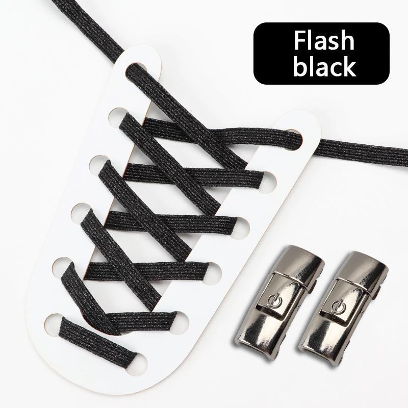 NO.8 Радужные шнурки для кроссовок, новая модернизация, магнитный металлический замок, шнурки без завязок для детей и взрослых, ленивый быстрый шнурок с резиновой лентой, шнурок для обуви