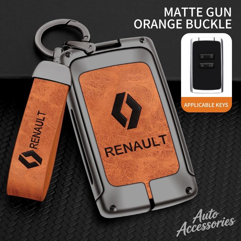 For Renault Koleos Kadjar Clio Captur Megane Talisman Espace Scenic Arkana Dacia Sandero Zinc Alloy Car Key Case Protector Shell NN40