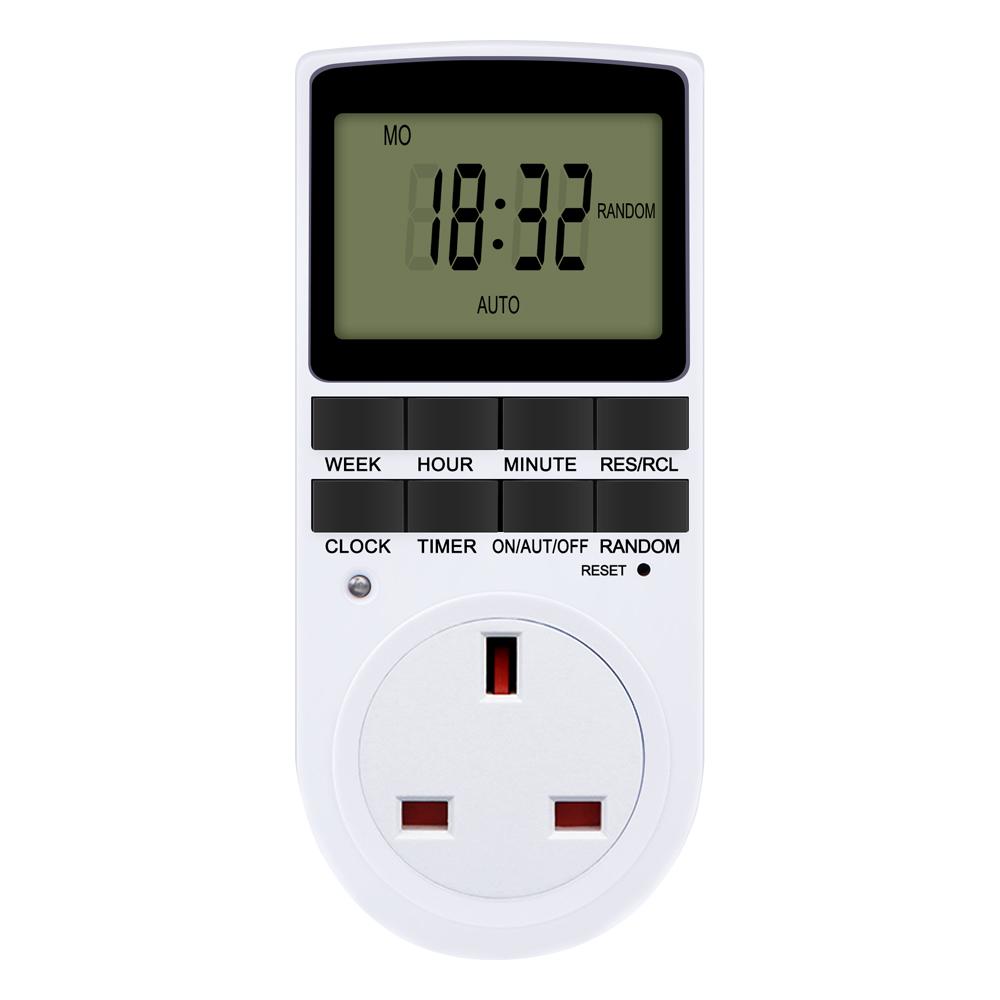 Electronic Timer Socket LCD Digital Timer Switch EU FR US UK AU Plug Timers 7Day 12/24 Hour Programmable Control Timing Outlet