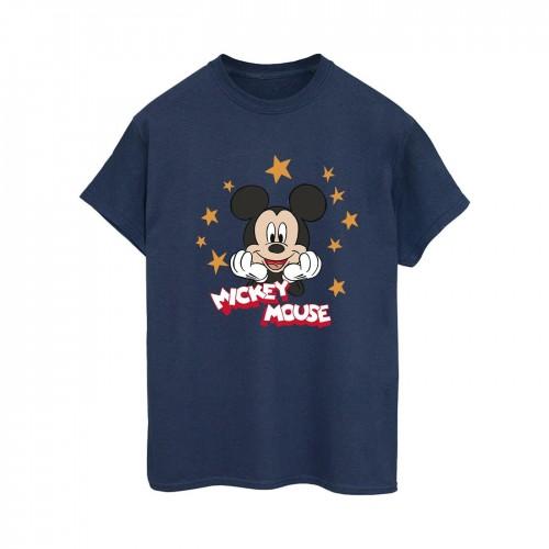 Disney Womens/Ladies Mickey Mouse Stars Cotton Boyfriend T-Shirt