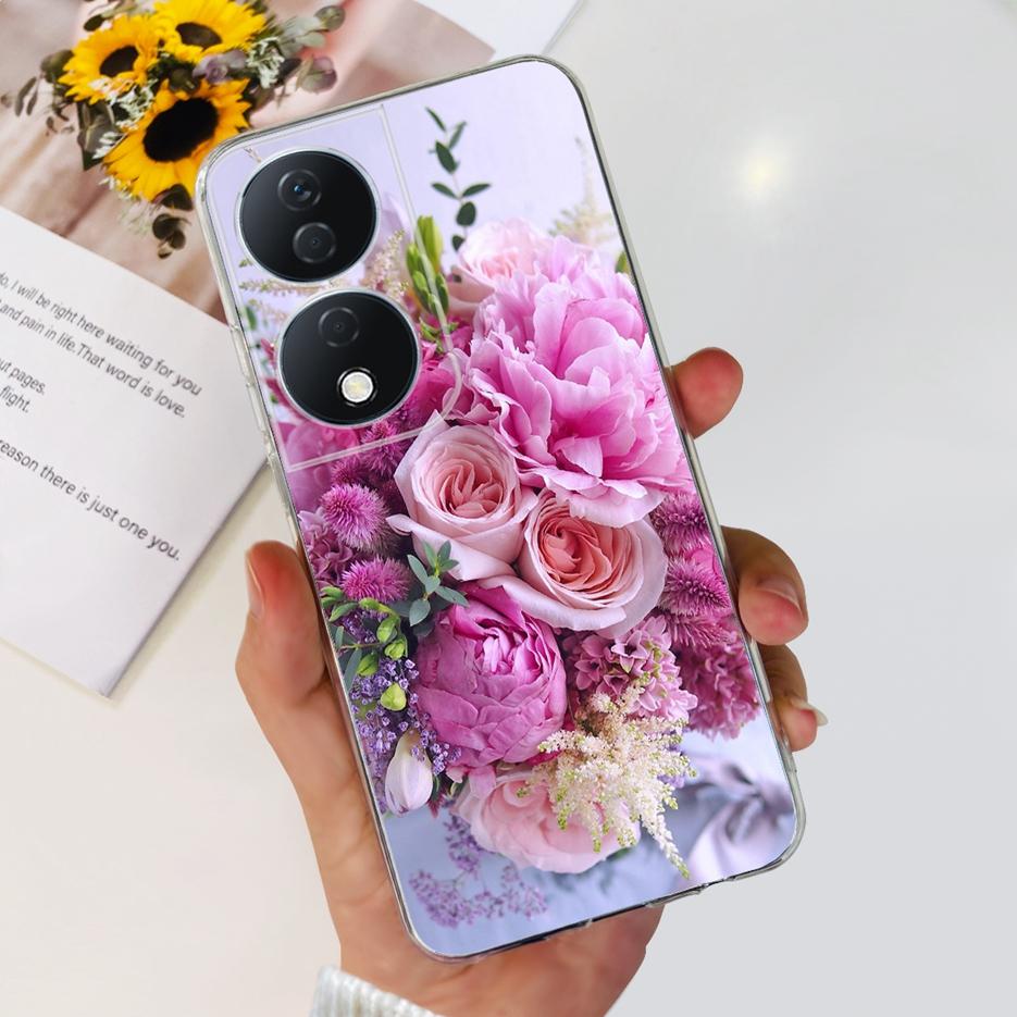For Honor X7b 5G Case Cute Cat Butterfly Painted Cover Soft Silicone Phone Cases For Honor X7b X 7b HonorX7b Fundas 6.8'' Bumper