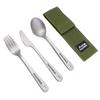 Набор столовых приборов из титана из 3 предметов с чехлом для походных столовых приборов, сверхлегкая термостойкая вилка, нож из 3 предметов PEAKS&TREES (Набор ложек)