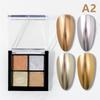 4 цвета Aurora Solid Mirror Shiny Nail Glitter Nails Uv Gel Polish Pigment Nail Art Decorations Accessories