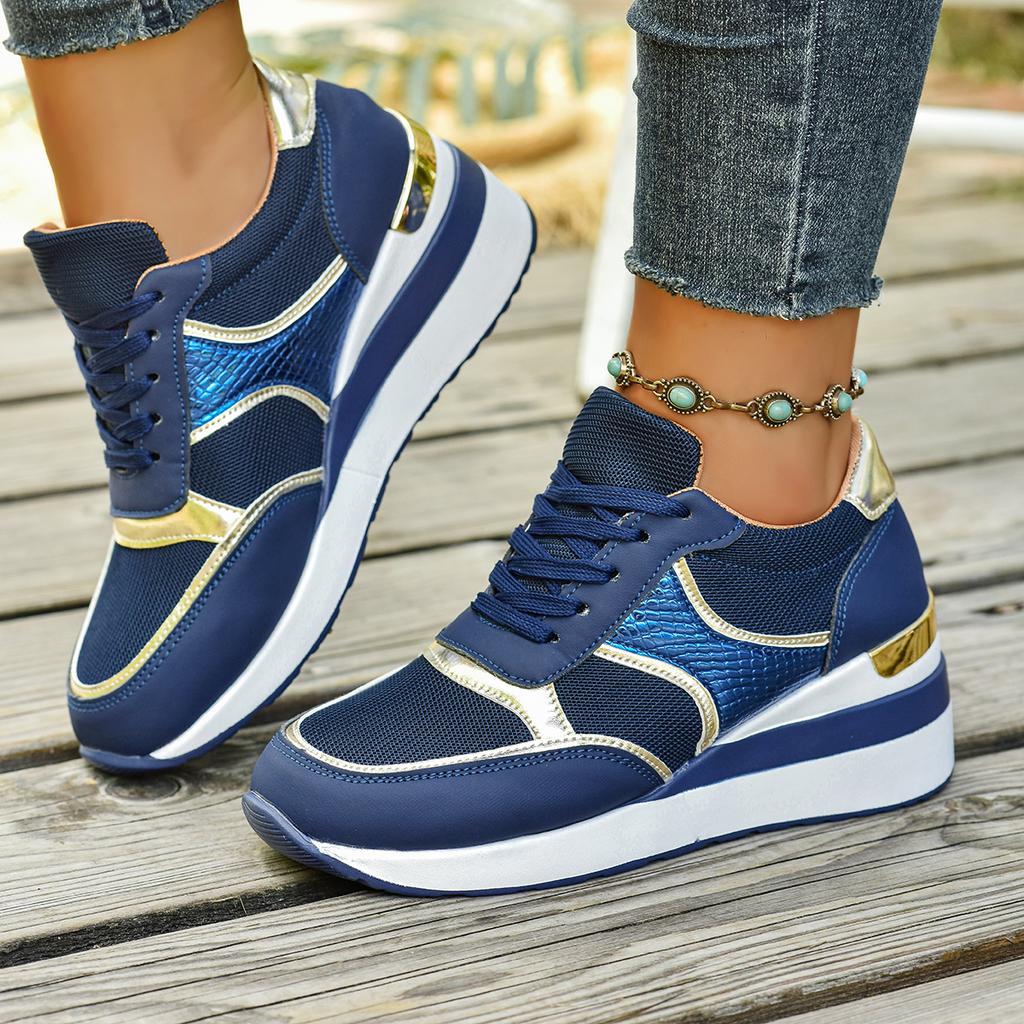 Fashion Women Sneakers Spring Walking Lace-up Casual Platform Shoes Women Big Size Outdoor Lightweight Sneakers Women Zapatos De Mujer
