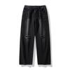 American Retro Ripped Jeans Men's Spring New Loose Wide-leg Casual Trousers