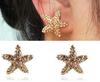 Шампань Морская звезда Серьги-клипсы без прокола с мягкими накладками