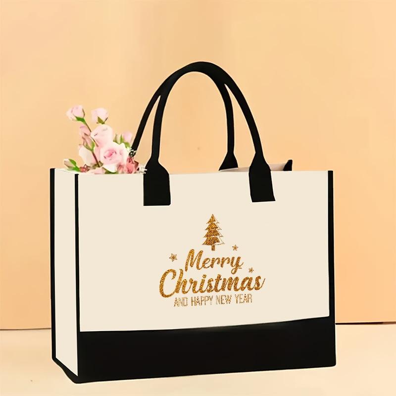 Холщовая сумка через плечо, большая вместительная сумка с принтом, женская модная легкая портативная сумка для подарков и покупок