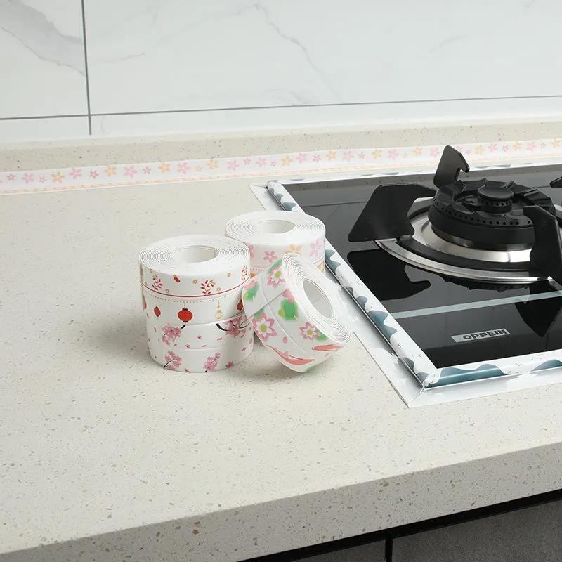 Водонепроницаемая наклейка для кухонной раковины, водонепроницаемая лента для защиты от плесени, ванная комната, столешница, унитаз, самоклеющиеся наклейки на швы
