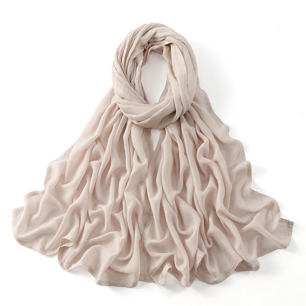 Muslim Modal Hijab Cotton Rayon Scarf for Women Double Stitching Wide Edge Rayon Shawl Islamic Thin Soft Viscose Turban Headband