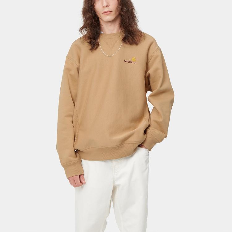 Carhartt WIP Свитшот с американским шрифтом Унисекс Свитшот Пыльно-H-Коричневый I025475_07E_XX