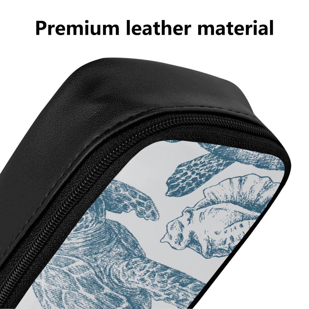 Portable PU Leather School Supply Case with Protective Firm Shape for School Work Travel for Students and Professionals