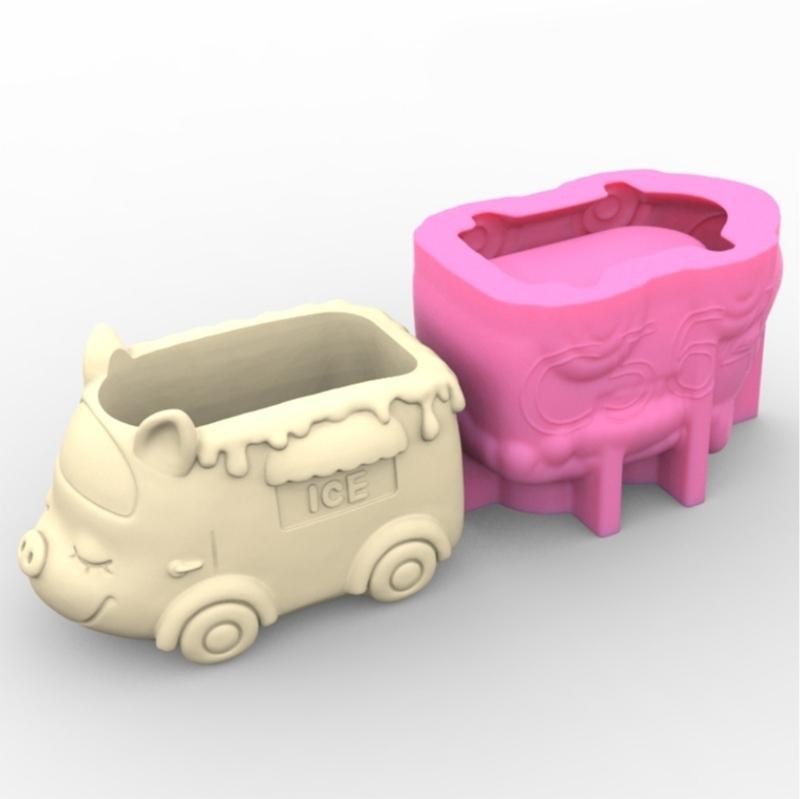 3D DIY Горшки для цветов Форма Силиконовая Форма для Бетона Животное Форма Автомобиля Силиконовые Формы для Ваз для Изготовления Бетонные Подсвечники