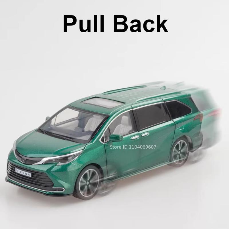 1:24 Toyota Sienna MPV Van литой игрушечный автомобиль металлическая игрушка коммерческий автомобиль модель автомобиля звук и свет инерционный механизм коллекция детская игрушка
