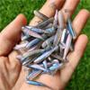 50PCS Micro Soft Fishing Lures T-tail Worm Lure Small Artificial Bait Jig Wobblers Bass Pike Fishing Tackle