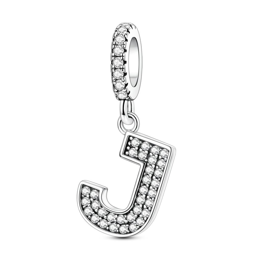 Медный Подвесной Шарм 26 Букв A-Z Подвеска-Заклинание Циркон Подходит для Браслета Сделай Сам Женские Украшения