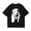Grunge Hip Hop Harajuku Graphic Print Cotton T-shirt Rock Goth Streetwear Short Sleeve T-shirt Punk Oversized Top Casual Tee