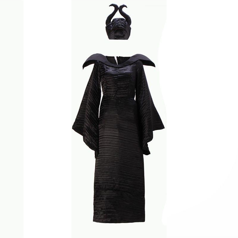 Элегантный взрослый костюм Малефисенты Злой Королевы для косплея для благородных дам