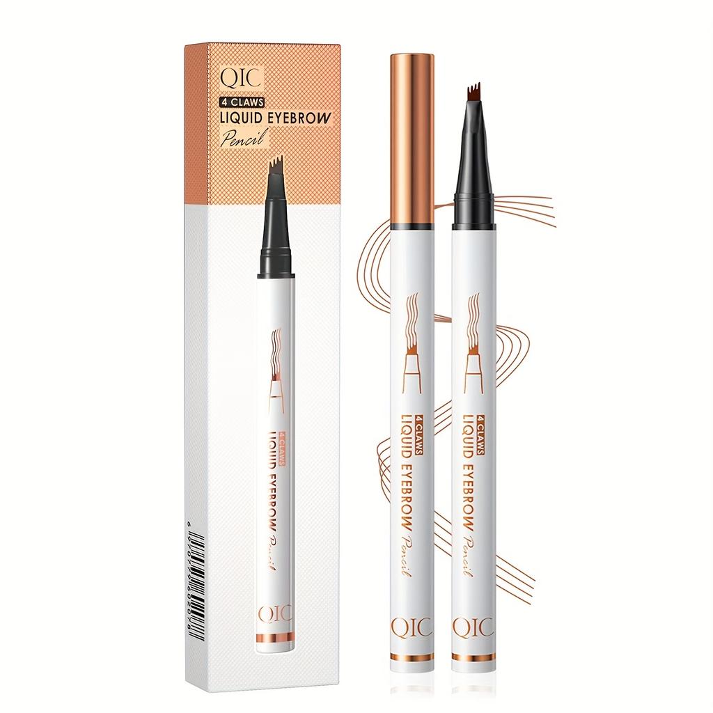 Жидкий карандаш для бровей с четырьмя зубцами, водостойкий, не размазывается, стойкий макияж, не оставляет следов, карандаш для бровей с гравировкой
